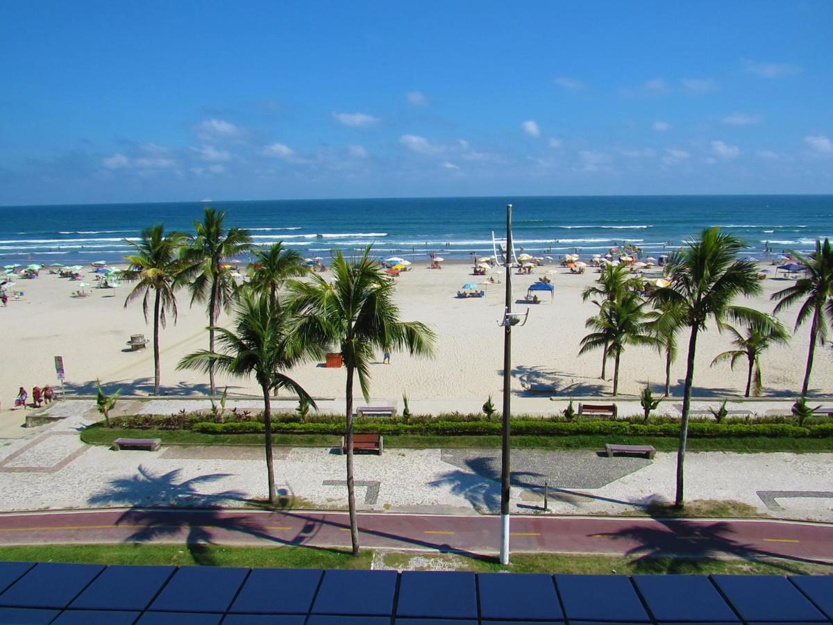 Apto Pe Na Areia Com Vista Para O Mar E Wifi Praia Grande Dış mekan fotoğraf