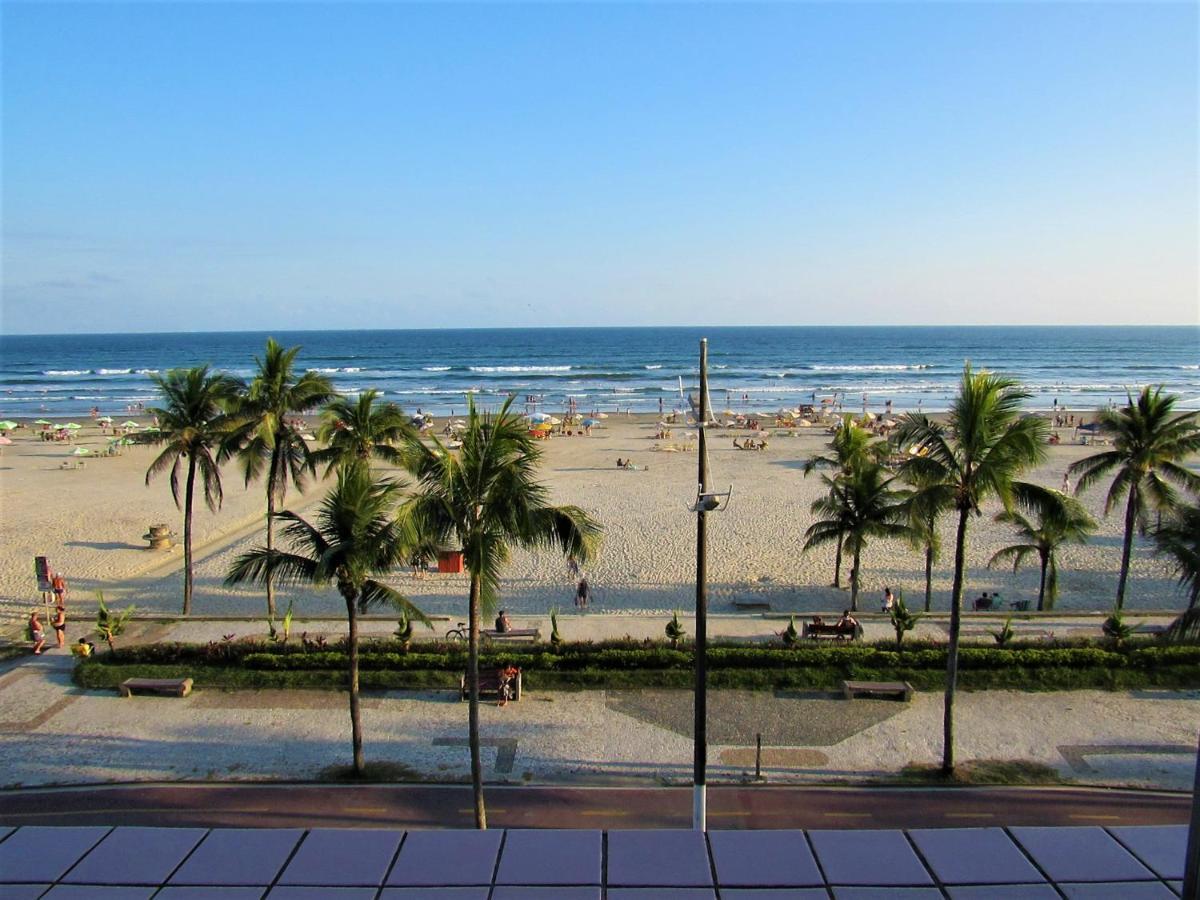 Apto Pe Na Areia Com Vista Para O Mar E Wifi Praia Grande Dış mekan fotoğraf